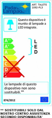 Plafoniera-moderna-Padana-Lampadari-TALETE-1092-PL3-LED-42W-metallo-alluminio-acrilico-lampada-soffitto