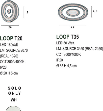 Plafoniera-moderna-Promoingross-LOOP-T-WH-LED-CCT-lampada-soffitto-parete-tonda