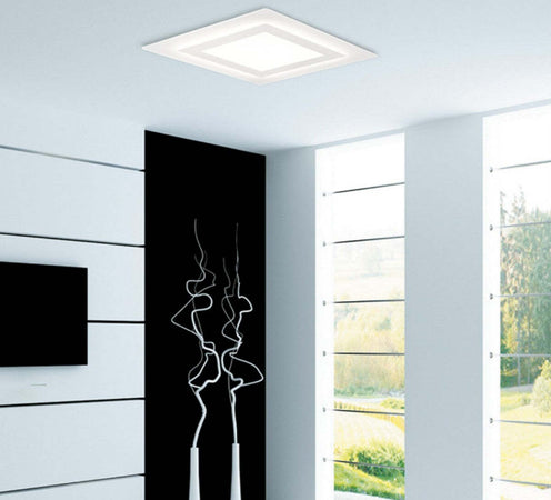 Plafoniera-moderna-Promoingross-OBLIO-Q35-WH-LED-metallo-metacrilato-lampada-soffitto