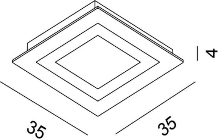 Plafoniera-moderna-Promoingross-OBLIO-Q35-WH-LED-metallo-metacrilato-lampada-soffitto