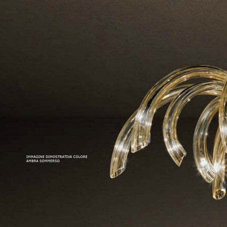 Plafoniera-moderna-Sylcom-PHOENIX-2030-21-G9-LED-vetro-Murano-lampada-soffitto