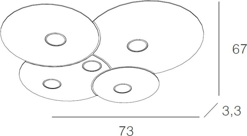 Plafoniera-moderna-Top-Light-CLOUD-1128-PL5-Gx53-LED-metallo-lampada-soffitto-parete