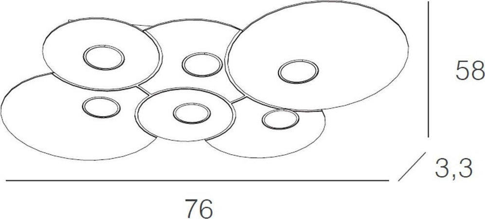 Plafoniera-moderna-Top-Light-CLOUD-1128-PL6-R-Gx53-LED-metallo-lampada-soffitto