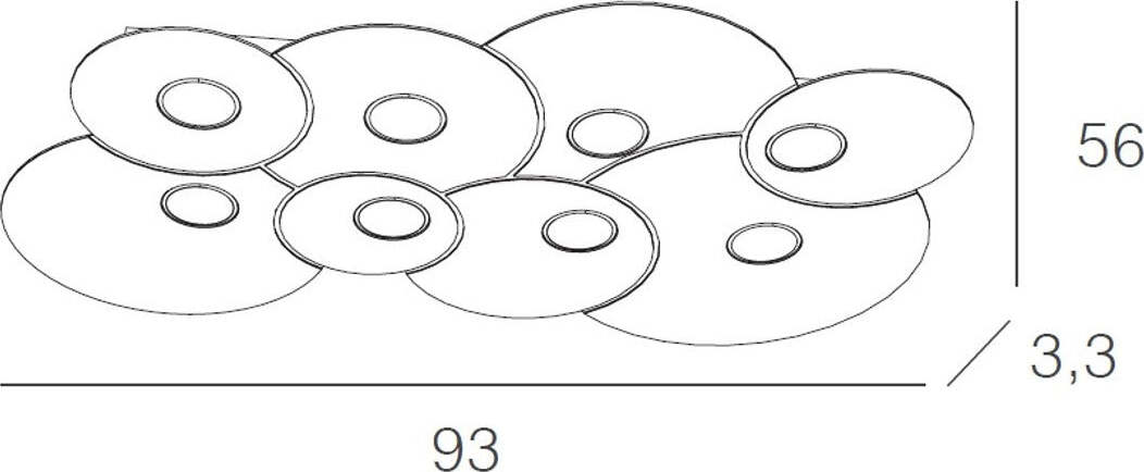 Plafoniera-moderna-Top-Light-CLOUD-1128-PL8-R-Gx53-LED-metallo-lampada-soffitto