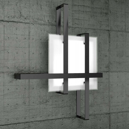 Plafoniera-moderna-Top-Light-CROSS-1106-70-E27-LED-metallo-vetro-lampada-soffitto