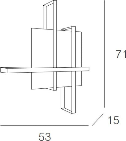 Plafoniera-moderna-Top-Light-CROSS-1106-70-E27-LED-metallo-vetro-lampada-soffitto