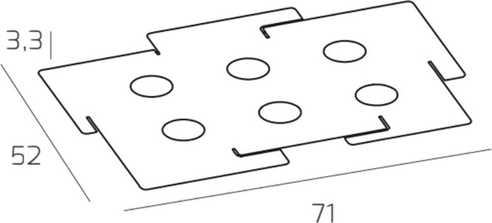 Plafoniera-moderna-Top-Light-ECHO-1161-6-GX53-LED-metallo-bianco-lampada-soffitto