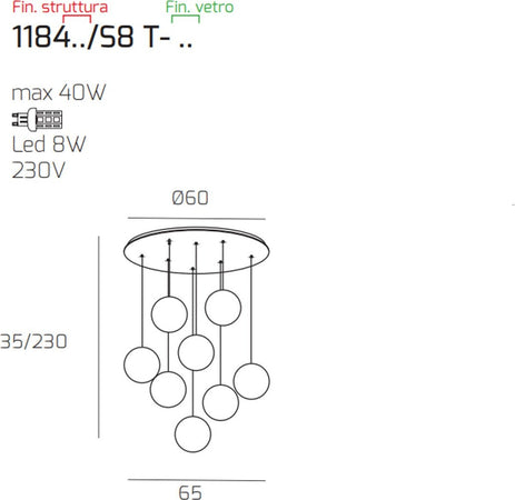 Plafoniera-moderna-Top-Light-ECLIPSE-1184BI-S8-T-FU-G9-LED-vetro-lampada-soffitto
