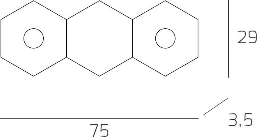 Plafoniera-moderna-Top-Light-HEXAGON-1142-2L1D-A2-GX53-LED-metallo-lampada-parete-soffitto