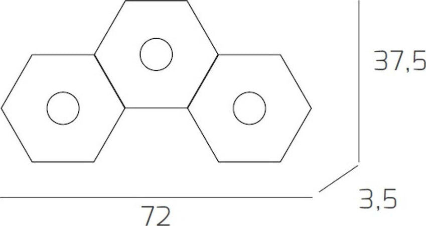 Plafoniera-moderna-Top-Light-HEXAGON-1142-3L-A2-GX53-LED-metallo-lampada-parete-soffitto