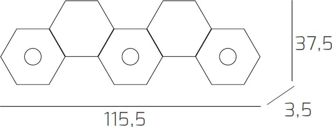 Plafoniera-moderna-Top-Light-HEXAGON-1142-3L2D-A2-GX53-LED-metallo-lampada-parete-soffitto
