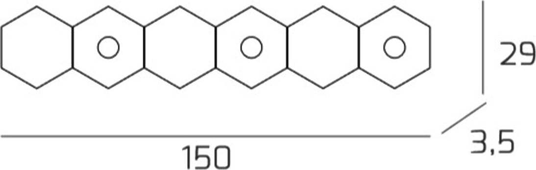 Plafoniera-moderna-Top-Light-HEXAGON-1142-3L3D-A1-GX53-LED-metallo-lampada-parete-soffitto