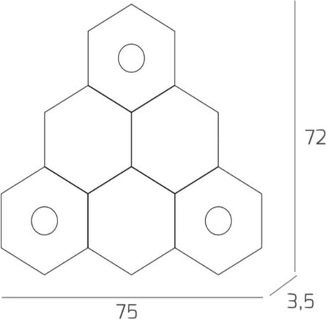 Plafoniera-moderna-Top-Light-HEXAGON-1142-3L3D-A3-GX53-LED-metallo-lampada-parete-soffitto