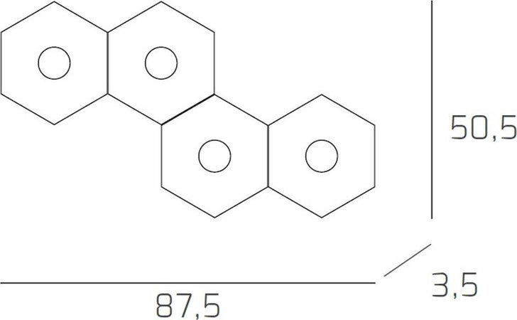 Plafoniera-moderna-Top-Light-HEXAGON-1142-4L-A2-GX53-LED-metallo-lampada-parete-soffitto