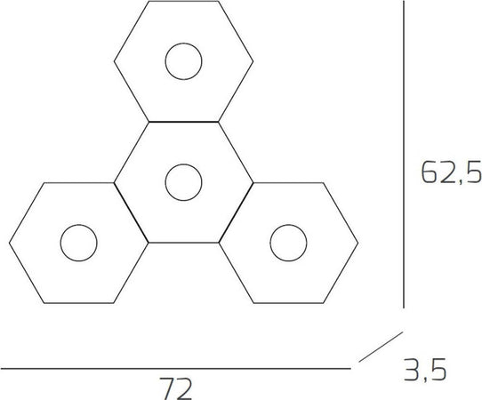 Plafoniera-moderna-Top-Light-HEXAGON-1142-4L-A4-GX53-LED-metallo-lampada-parete-soffitto