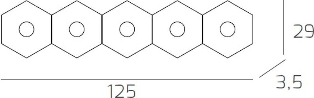 Plafoniera-moderna-Top-Light-HEXAGON-1142-5L-A1-GX53-LED-metallo-lampada-parete-soffitto