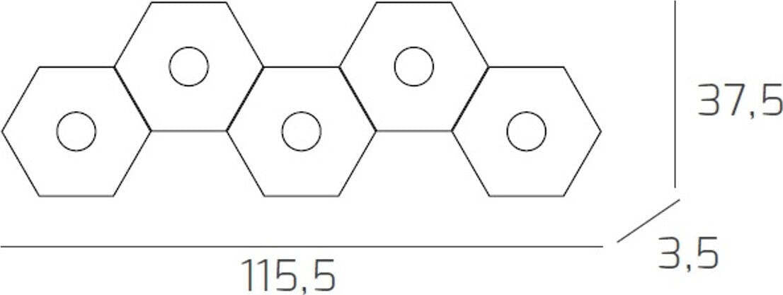 Plafoniera-moderna-Top-Light-HEXAGON-1142-5L-A2-GX53-LED-metallo-lampada-parete-soffitto