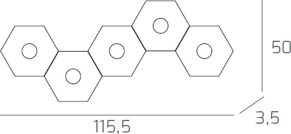 Plafoniera-moderna-Top-Light-HEXAGON-1142-5L-A4-GX53-LED-metallo-lampada-parete-soffitto