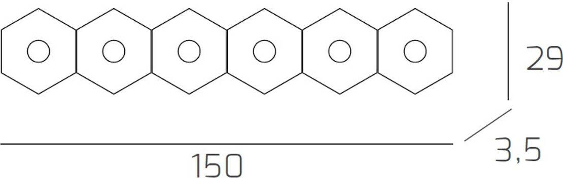 Plafoniera-moderna-Top-Light-HEXAGON-1142-6L-A1-GX53-LED-metallo-lampada-parete-soffitto