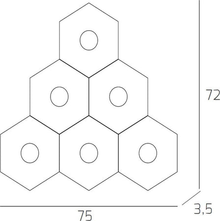 Plafoniera-moderna-Top-Light-HEXAGON-1142-6L-A4-GX53-LED-metallo-lampada-parete-soffitto