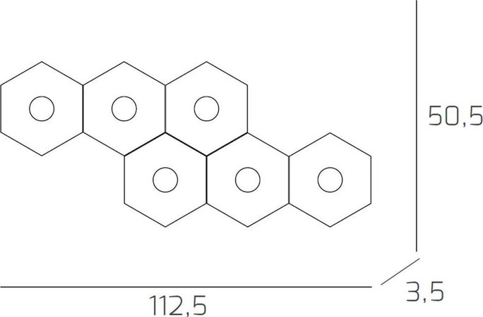 Plafoniera-moderna-Top-Light-HEXAGON-1142-6L-A5-GX53-LED-metallo-lampada-parete-soffitto