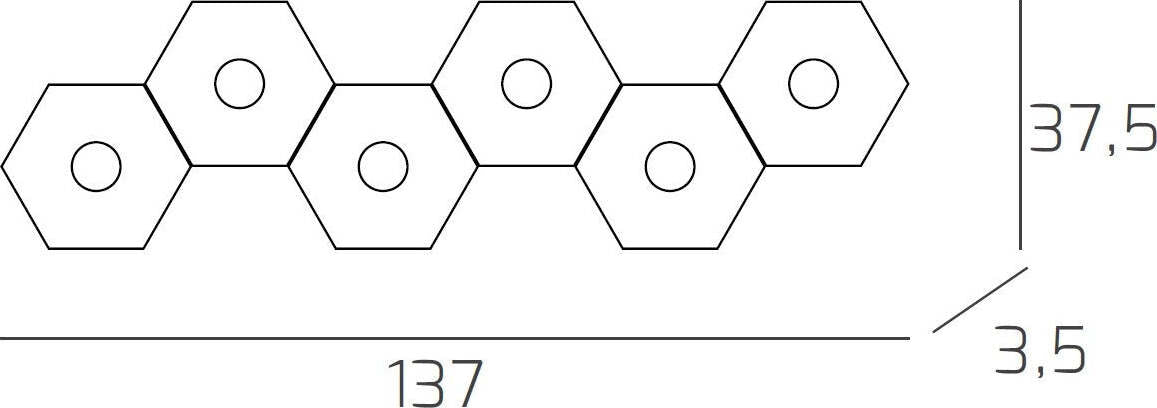 Plafoniera-moderna-Top-light-HEXAGON-1142-6L-A6-GX53-LED-metallo-lampada-parete-soffitto