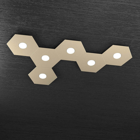 Plafoniera-moderna-Top-Light-HEXAGON-1142-6L-A7-GX53-LED-metallo-lampada-parete-soffitto