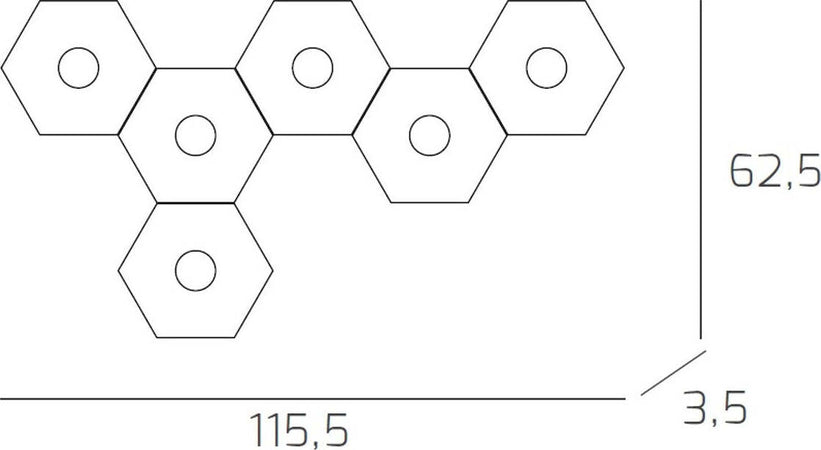 Plafoniera-moderna-Top-Light-HEXAGON-1142-6L-A7-GX53-LED-metallo-lampada-parete-soffitto