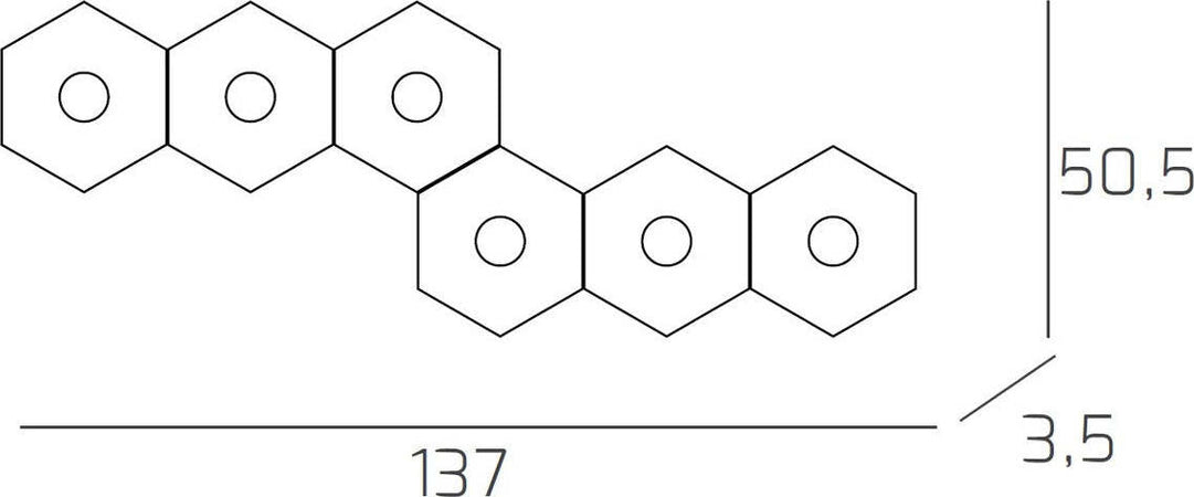 Plafoniera-moderna-Top-Light-HEXAGON-1142-6L-A8-GX53-LED-metallo-lampada-parete-soffitto