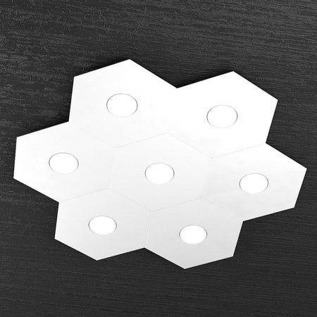 Plafoniera-moderna-Top-Light-HEXAGON-1142-7L-GX53-LED-metallo-lampada-parete-soffitto