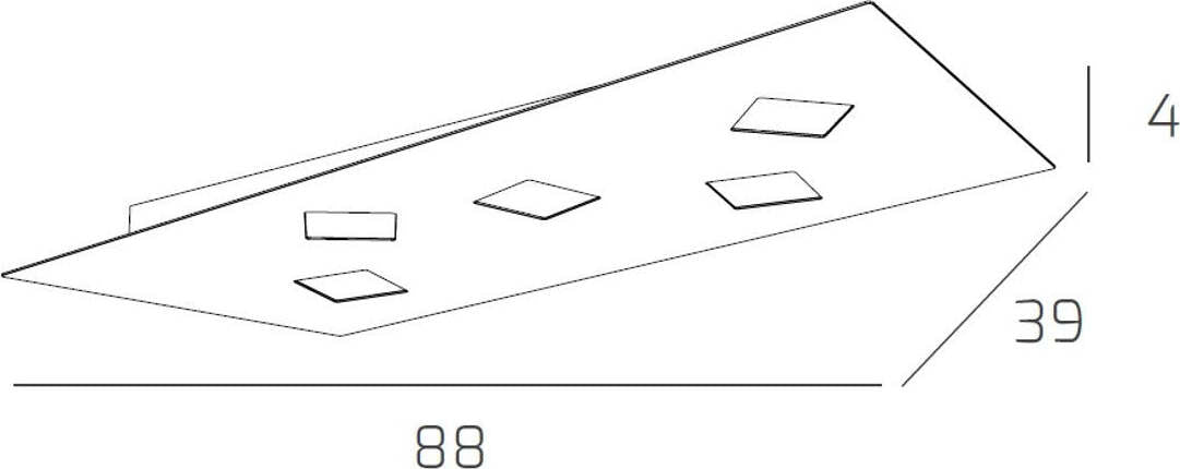 Plafoniera-moderna-Top-Light-NOTE-1140-5-GX53-LED-metallo-lampada-soffitto-parete