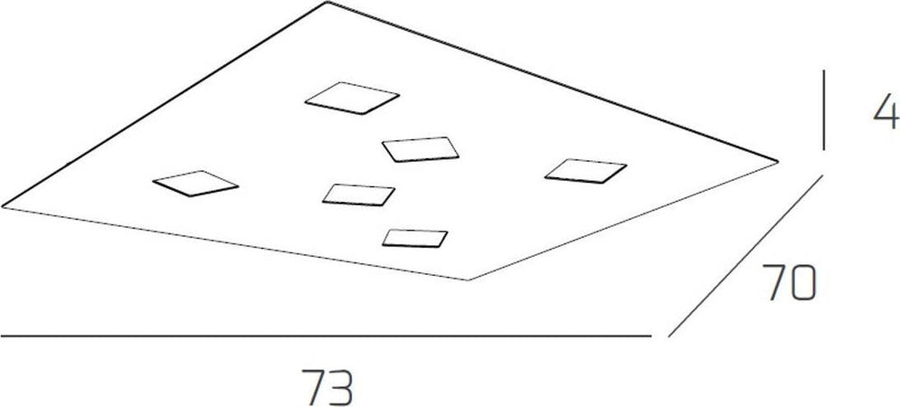 Plafoniera-moderna-Top-Light-NOTE-1140-6-GX53-LED-metallo-lampada-soffitto-parete