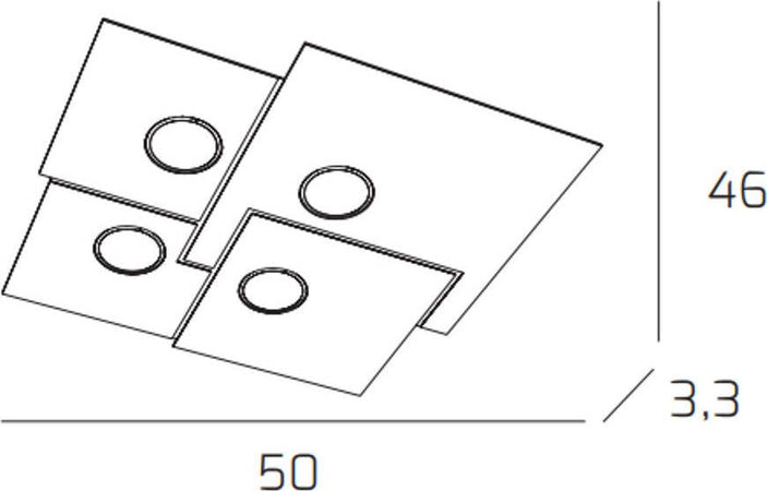 Plafoniera-moderna-Top-Light-PLATE-1129-PL4-Gx53-LED-metallo-lampada-soffitto