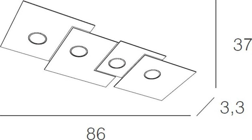 Plafoniera-moderna-Top-Light-PLATE-1129-PL4-R-Gx53-LED-metallo-lampada-soffitto