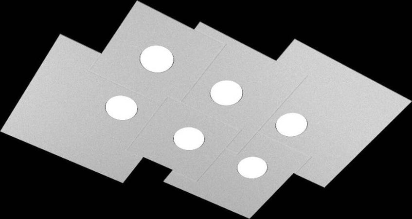 Plafoniera-moderna-Top-Light-PLATE-1129-PL6-R-Gx53-LED-metallo-lampada-soffitto