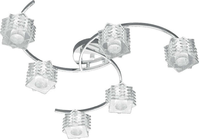 Plafoniera-moderna-Top-Light-RUBIK-1126-PL6-G9-LED-metallo-vetro-lampada-soffitto