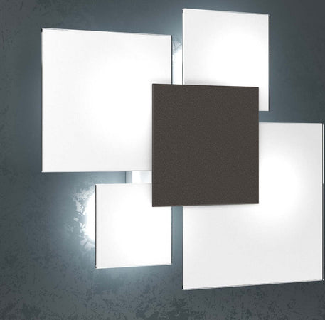 Plafoniera-moderna-Top-Light-UPGRADE-1148-45-E27-LED-vetro-lampada-parete-soffitto