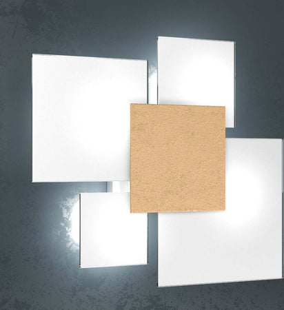 Plafoniera-moderna-Top-Light-UPGRADE-1148-45-E27-LED-vetro-lampada-parete-soffitto