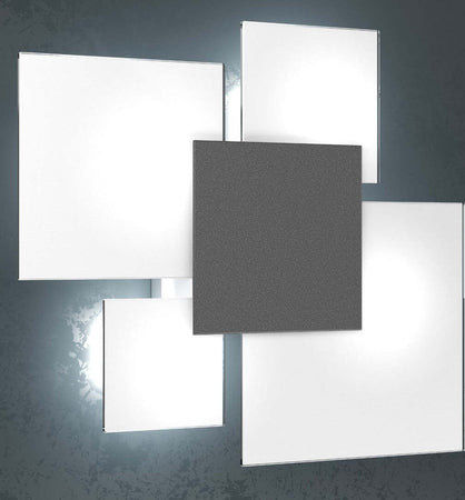 Plafoniera-moderna-Top-Light-UPGRADE-1148-45-E27-LED-vetro-lampada-parete-soffitto