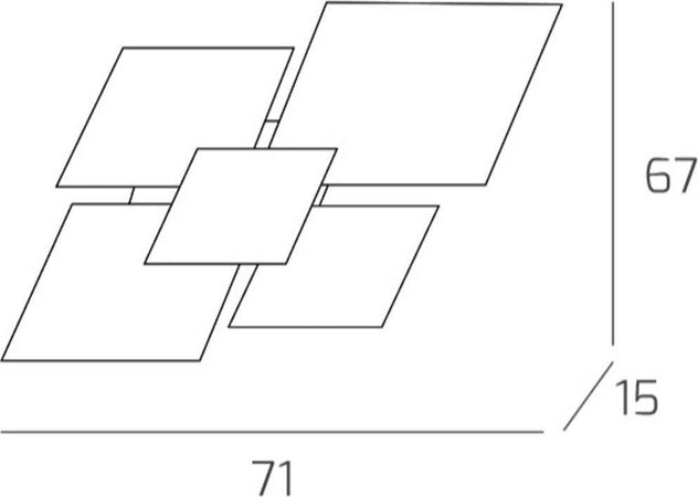 Plafoniera-moderna-Top-Light-UPGRADE-1148-70-E27-LED-vetro-lampada-parete-soffitto