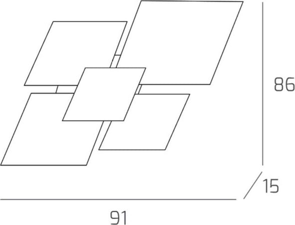 Plafoniera-moderna-Top-Light-UPGRADE-1148-90-E27-LED-vetro-lampada-parete-soffitto