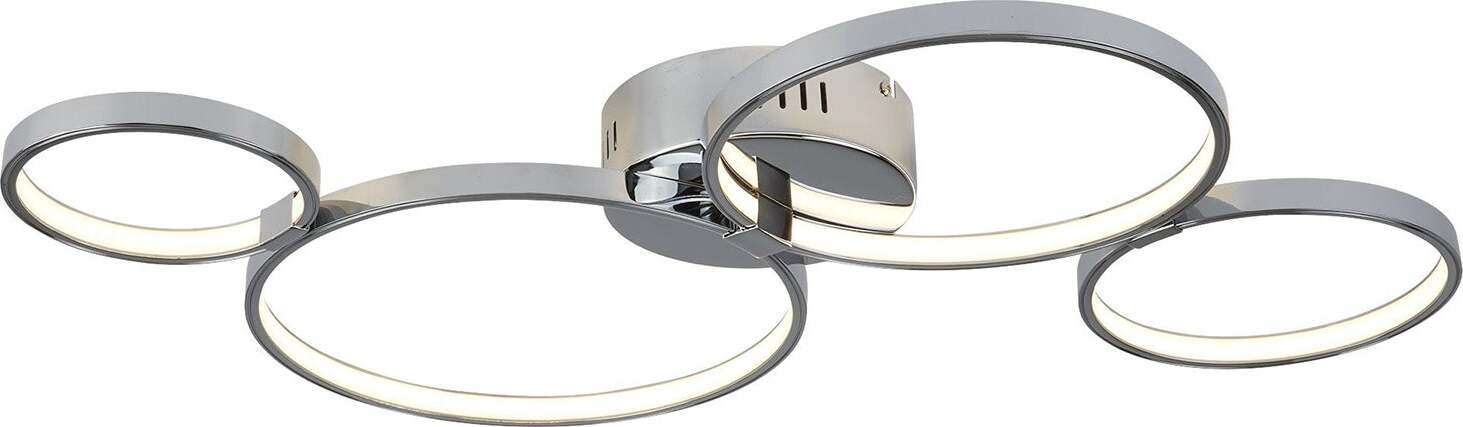 Plafoniera-Moderno-Solexa-Acciaio-Cromo-Policarbonato-Bianco-Led-34,74W-3000K