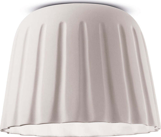 Plafoniera-Piccola-Vintage-Decò-Madame-Gres-Ceramica-Bianco-Naturale-1-Luce-E27