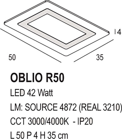 Plafoniera-Promoingross-OBLIO-R50-LED-CCT-3210LM-metallo-metacrilato-lampada-soffitto-moderna-classica