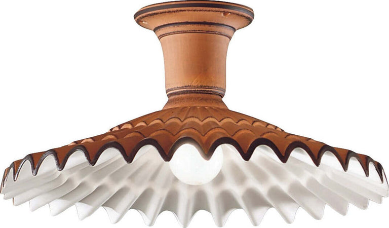 Plafoniera-rustica-Due-P-illuminazione-VANIA-PL-E27-LED-ceramica-lampada-soffitto