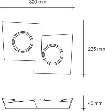 Plafoniera-Sforzin-Illuminazione-ANCHISE-T372-GX53-LED-gesso-bianco-lampada-soffitto