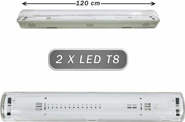 Plafoniera-Stagna-2-Neon-Led-Tubo-T8-G13-120-Cm-Da-Parete-Soffitto-Ip65-T8-120s