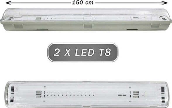 Plafoniera-Stagna-2-Neon-Led-Tubo-T8-G13-150-Cm-Da-Parete-Soffitto-Ip65-T8-150s