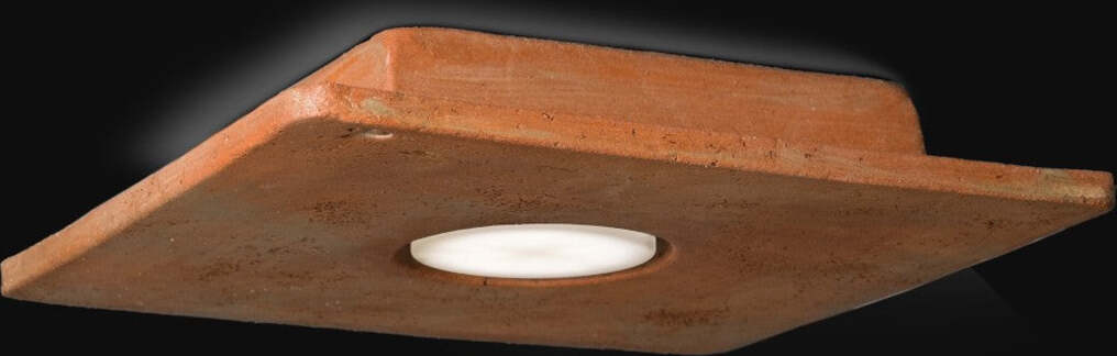 Plafoniera-Toscot-VIVALDI-1061-25x25-GX53-LED-galestro-terracotta-lampada-soffitto-classica-rustica-interno