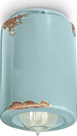 Plafoniera-Vintage-Ceramica-Azzurra-1-Luce-E14